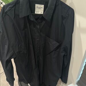 Abercrombie & Fitch Midnight Black Oversized Shirt